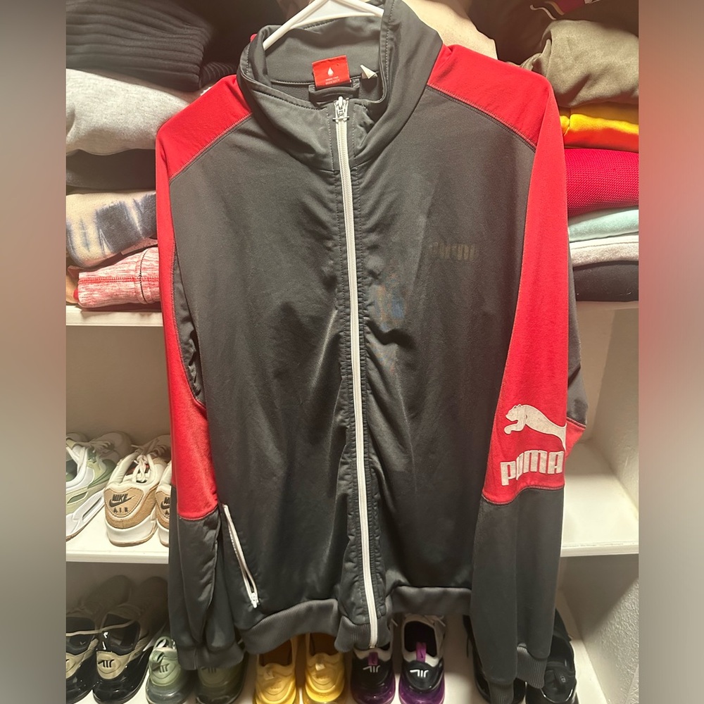 Puma running Jacket XXL Gray & Red